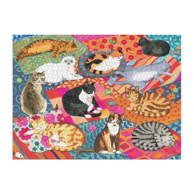 Galison/mudpuppy Lounging Cats 1000 Piece Puzzle