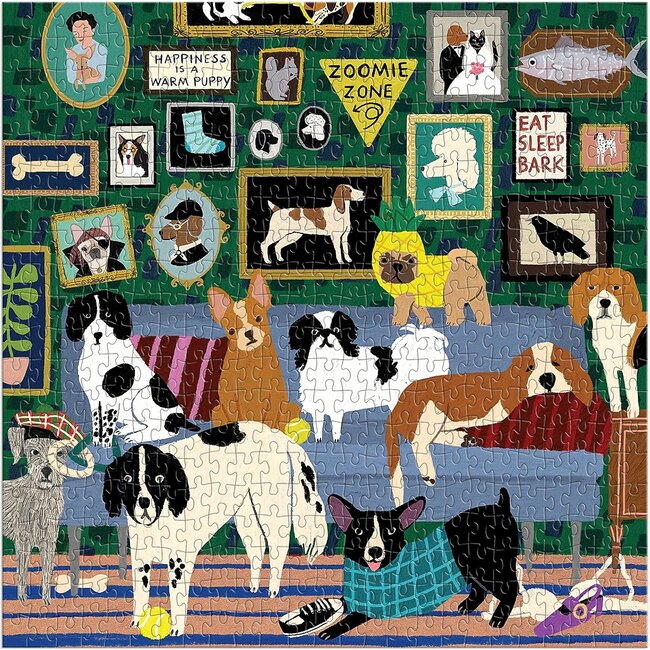 Galison/mudpuppy Lounge Dogs – 500 Piece Puzzle