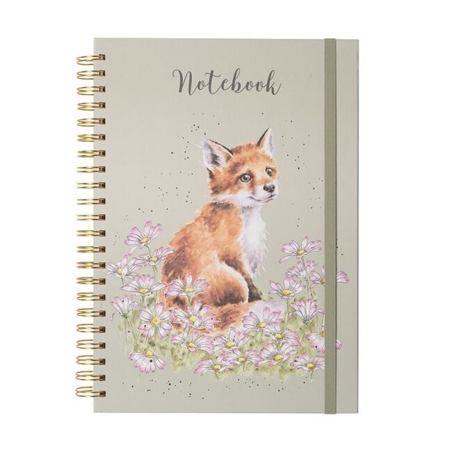 Wrendale A4 Fox Notebook - Make My Daisy (Green)