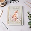 Wrendale A4 Fox Notebook - Make My Daisy (Green)