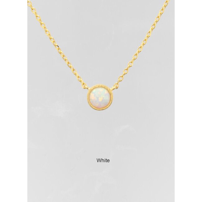 Shirleybird Small Opal Necklace (more colours)
