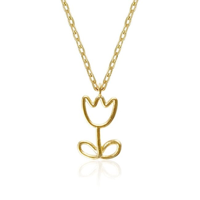Shirleybird Tulip Outline Necklace (more colours)