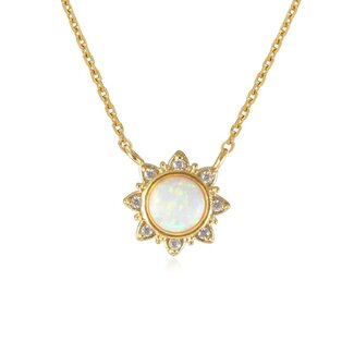 Shirleybird Opal With Cubic Zirconia Mandella Necklace (more colours)