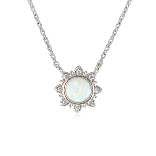 Shirleybird Opal With Cubic Zirconia Mandella Necklace (more colours)