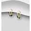 Sterling Gold & Sterling Gemstone Hoops (more colours)