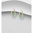 Sterling Gold & Sterling Gemstone Hoops (more colours)