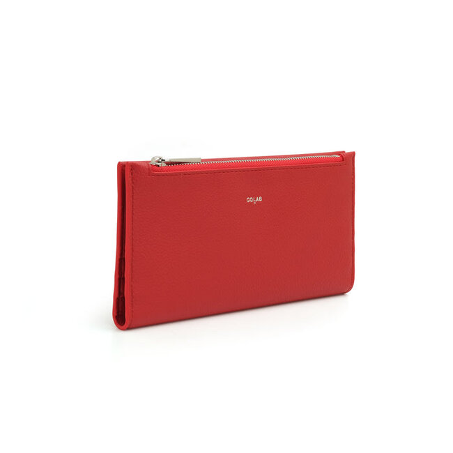 CoLab Jaime Sleek Wallet in Cherry Red