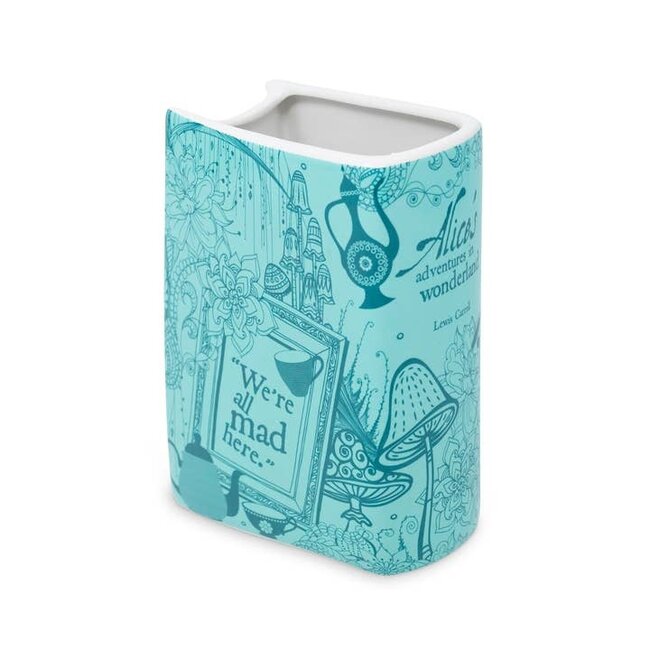 Small Book Vase - Alice in Wonderland Blue