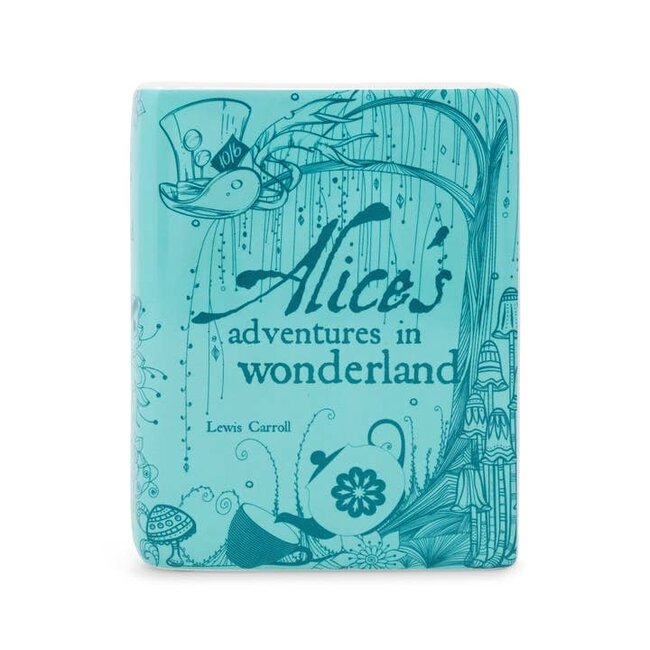 Small Book Vase - Alice in Wonderland Blue