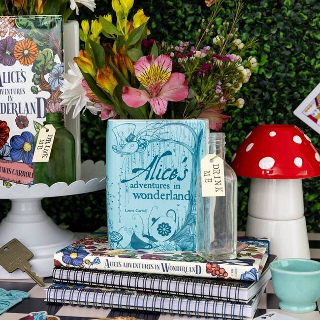 Small Book Vase - Alice in Wonderland Blue