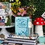 Small Book Vase - Alice in Wonderland Blue