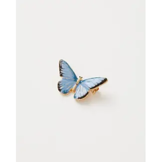 Fable England Fable Enamel Blue Butterfly Brooch