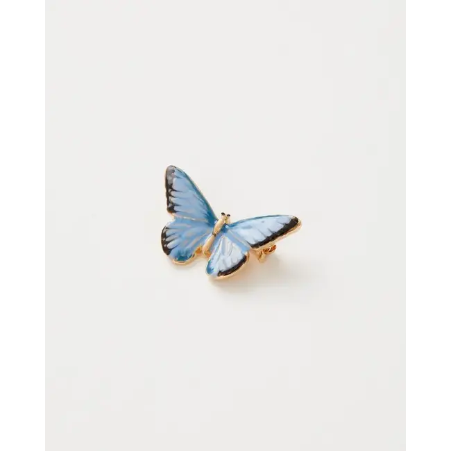 Fable England Fable Enamel Blue Butterfly Brooch