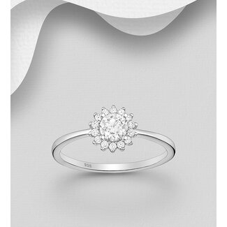 Sterling Sterling Cubic Zirconia Ring