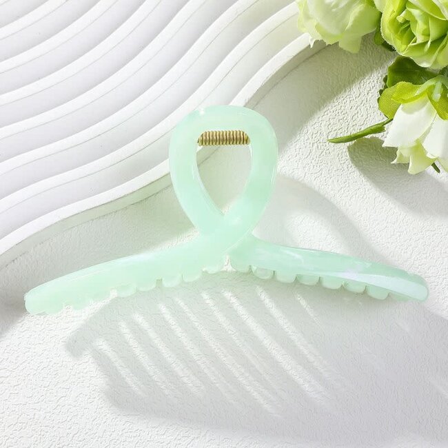 E&S Accessories Criss Cross Marbled Hair Claw (more colours)