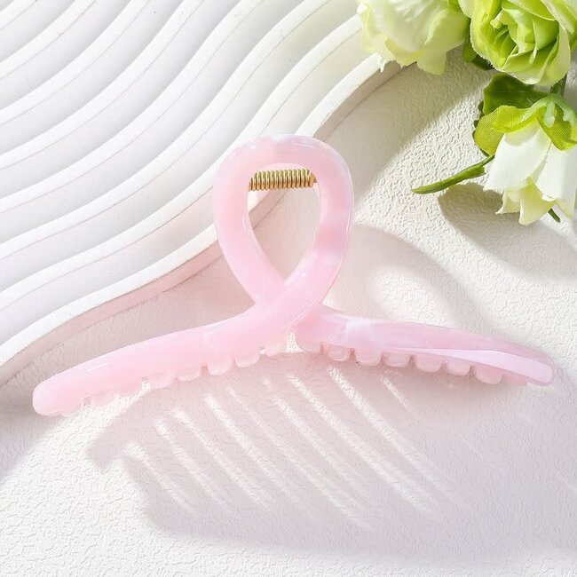 E&S Accessories Criss Cross Marbled Hair Claw (more colours)