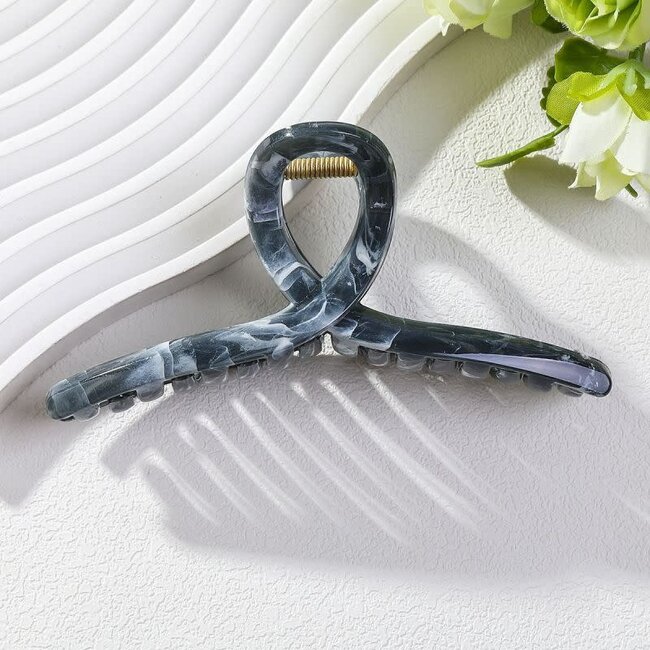 E&S Accessories Criss Cross Marbled Hair Claw (more colours)