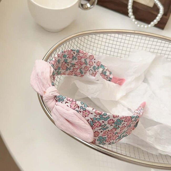 E&S Accessories Floral Headband with Bow (more colours)