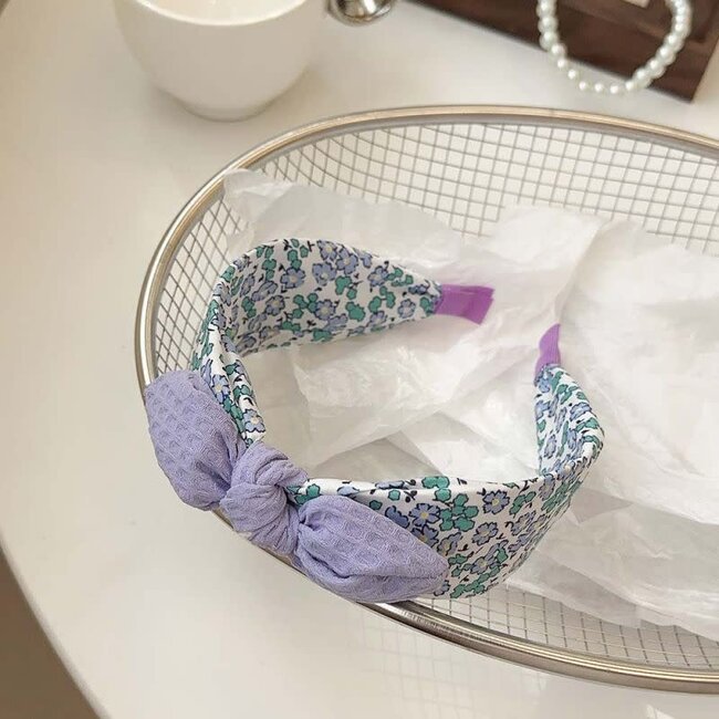 E&S Accessories Floral Headband with Bow (more colours)