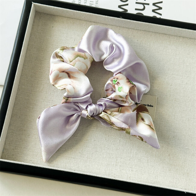 E&S Accessories Floral with Ties Scrunchies