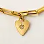 Lover’s Tempo Verona Starburst Heart Bracelet - Gold