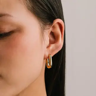 Lover’s Tempo Midi Paperclip Puff Hoop Earrings (more colours)
