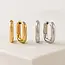 Lover’s Tempo Midi Paperclip Puff Hoop Earrings (more colours)