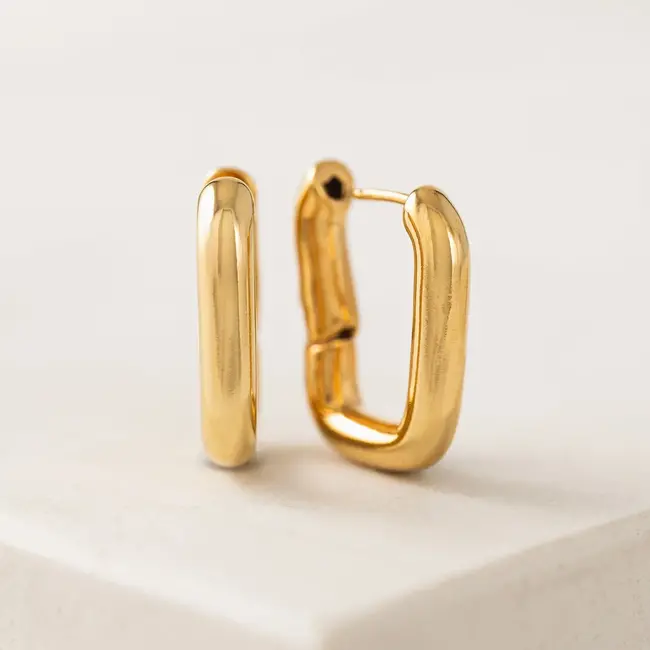 Lover’s Tempo Midi Paperclip Puff Hoop Earrings (more colours)