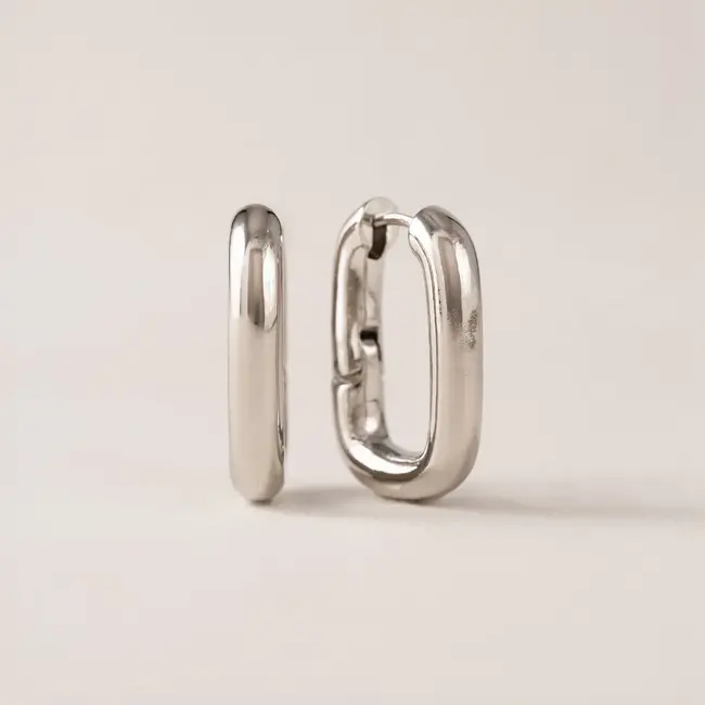 Lover’s Tempo Midi Paperclip Puff Hoop Earrings (more colours)