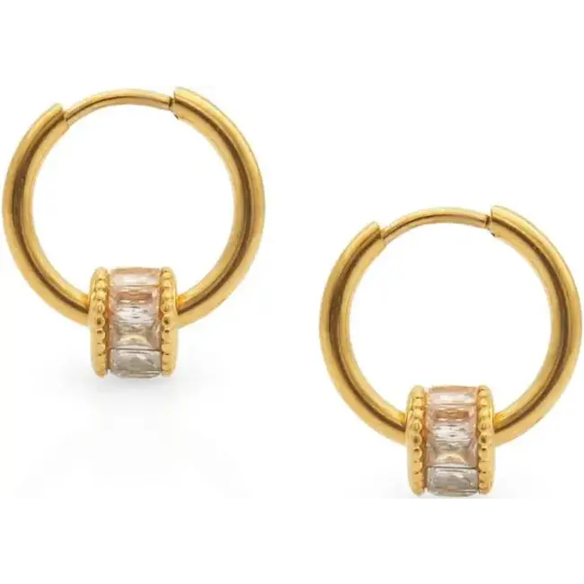 Lover’s Tempo Prism Charm Hoop Earrings - Waterproof