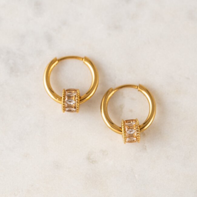 Lover’s Tempo Prism Charm Hoop Earrings - Waterproof