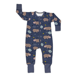 Hippopotamuses Purple Baby Pajamas