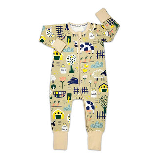 Farm Animals Yellow Baby Pajamas