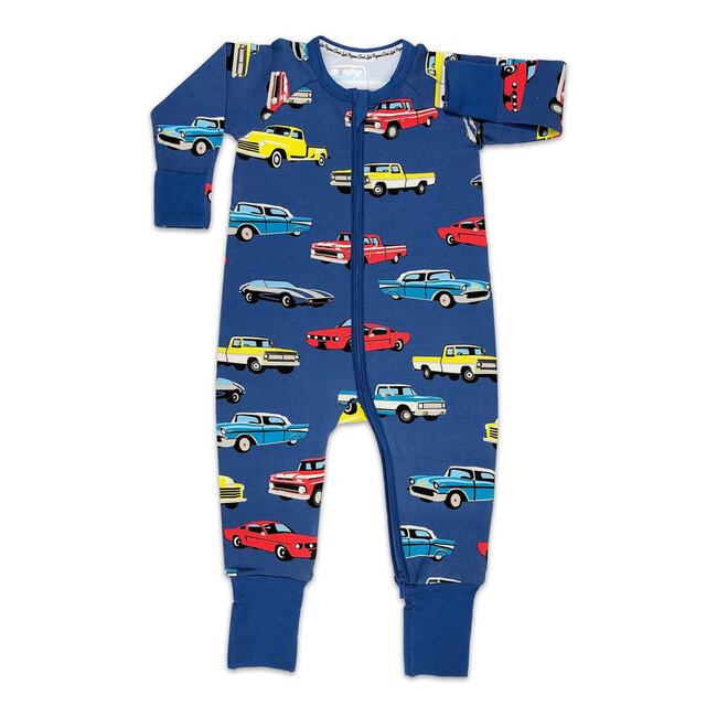 Cars & Trucks Blue Baby Pajamas