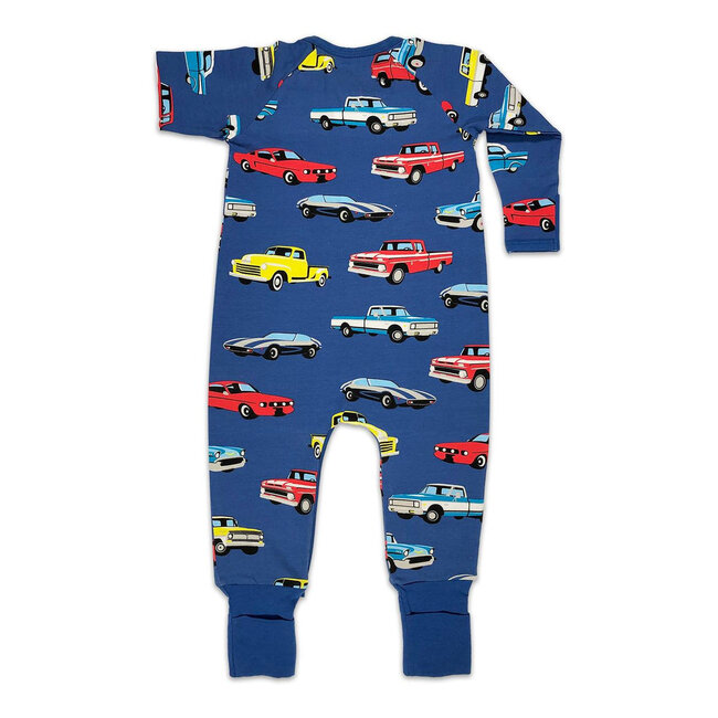 Cars & Trucks Blue Baby Pajamas