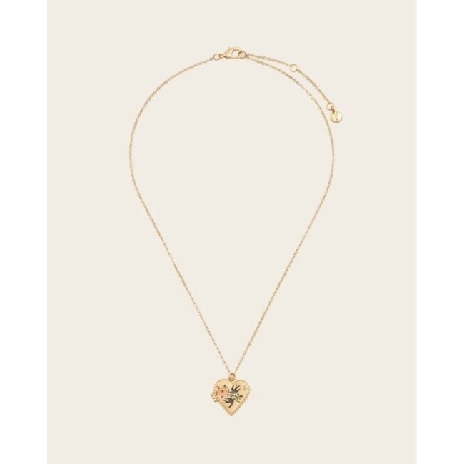 Fable England Fable Swallow Heart Locket Chain Necklace