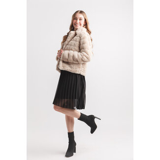 Papillon Cropped Faux Fur Jacket