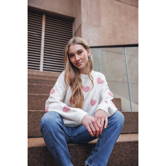 Papillon Pink 3D Heart Sweater