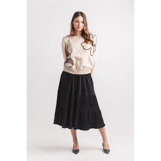 Papillon 3D Floral Detail Knit Sweater