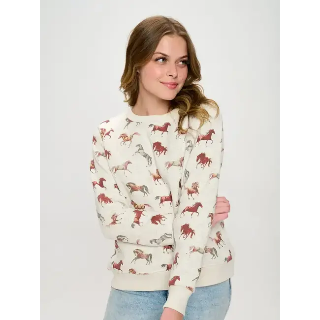 Colour Horse Print Sweatshirt