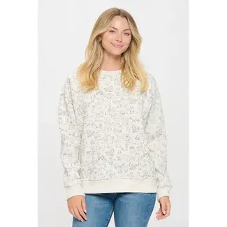 Different Breed Dog Print Sweatshirt