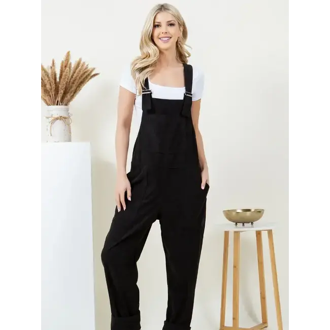 Black Corduroy Overall
