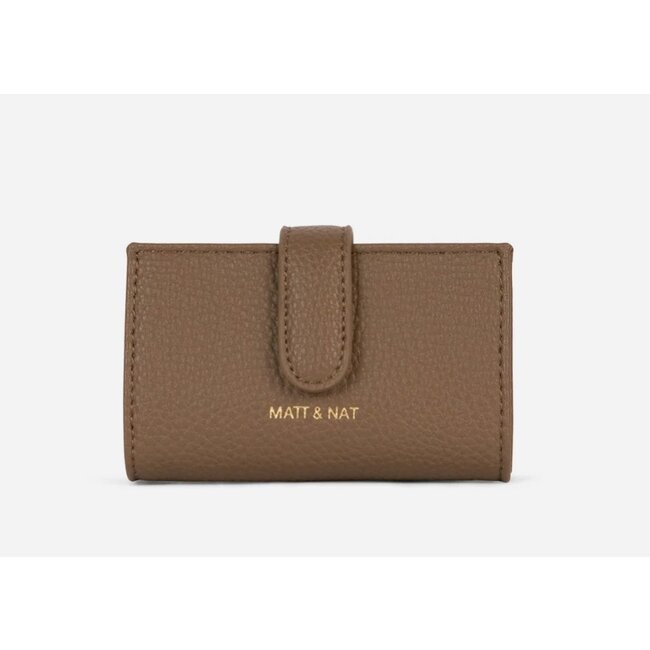 Matt & Nat Crepe Grain Toffee Cardholder