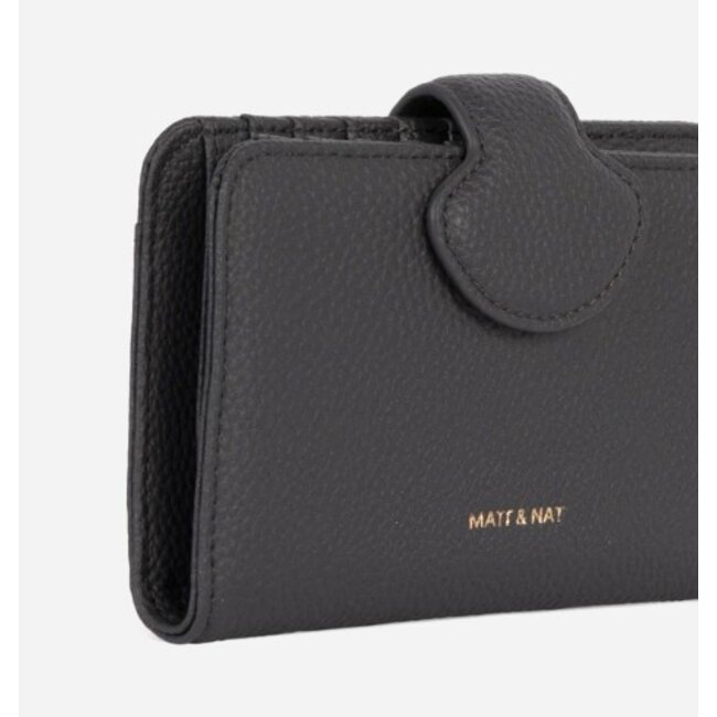 Matt & Nat Float Small Grain Wallet in Coal