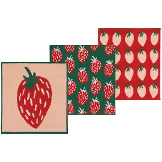 Danica Imports Berry Sweet Knit Dishcloth Set of 3