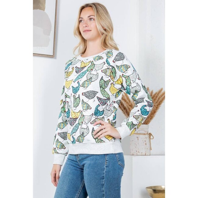 Chicken Fleece Sweatshirt