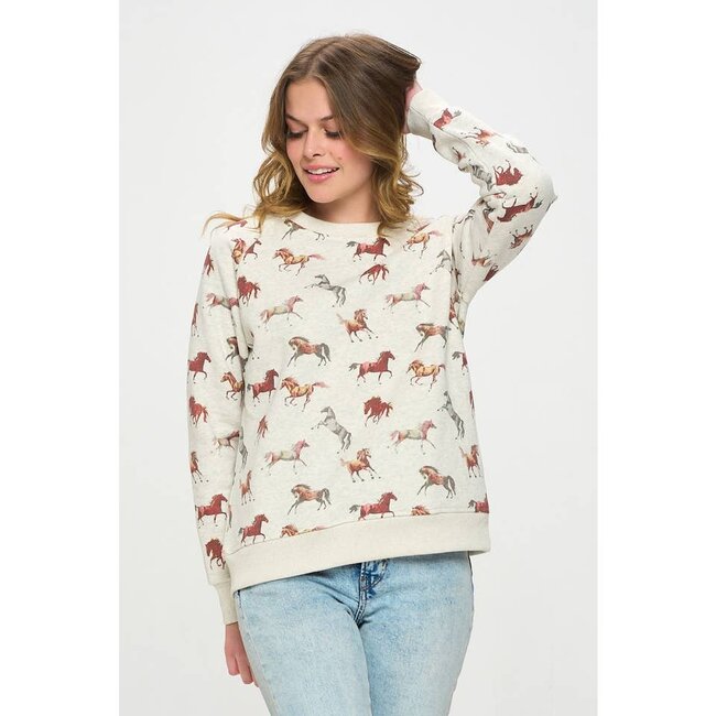 Colour Horse Print Sweatshirt