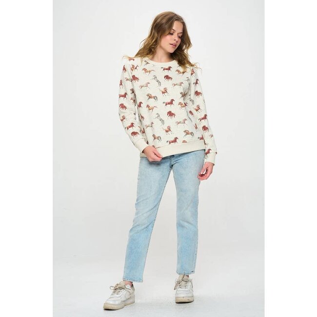 Colour Horse Print Sweatshirt