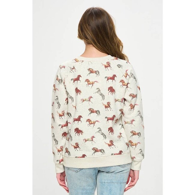 Colour Horse Print Sweatshirt