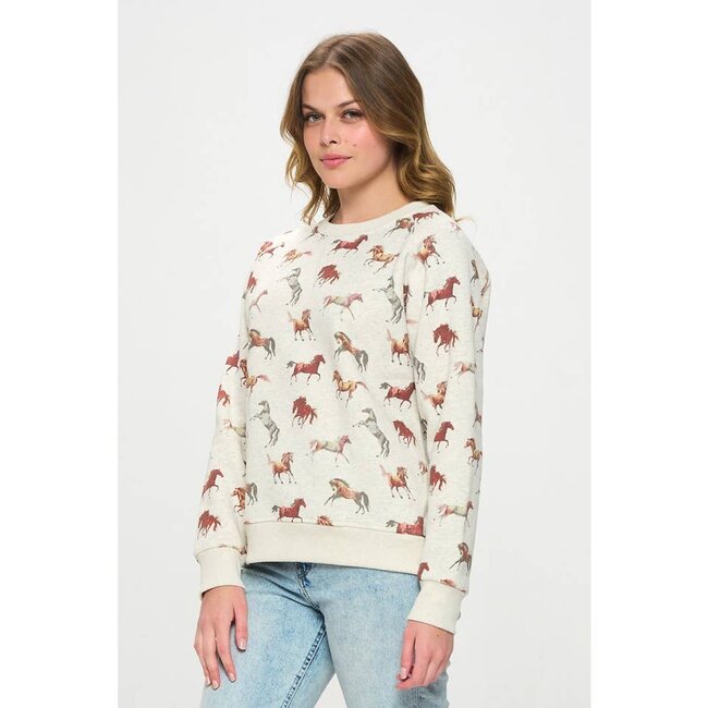 Colour Horse Print Sweatshirt